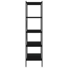 Unitate cu rafturi pe 5 niveluri, negru, 80x40x163 cm, 4 image