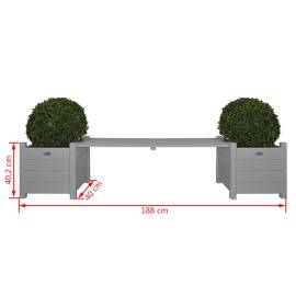 Esschert design mobiler de grădină cu jardiniere gri cf33g, 2 image