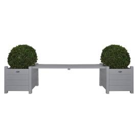 Esschert design mobiler de grădină cu jardiniere gri cf33g, 3 image