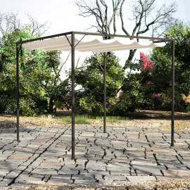 Foișor de grădină cu acoperiș baldachin retractabil, 2 image