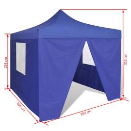 41466  blue foldable tent 3 x 3 m with 4 walls, 11 image