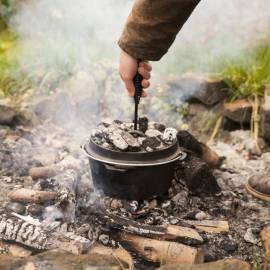 Esschert design set de gătit pentru camping, 7 piese, negru, ff240, 3 image