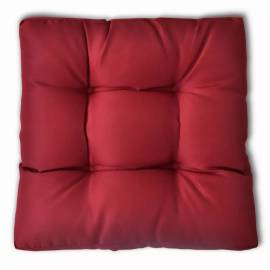 Pernă de scaun tapițată, 50x50x10 cm, roșu vin, 2 image