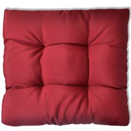 Pernă de scaun tapițată, 60x60x10 cm, roșu vin, 2 image