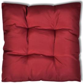 Pernă de scaun tapițată, 80x80x10 cm, roșu vin, 2 image