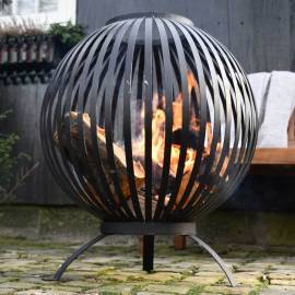 Esschert design bol pentru foc, negru, benzi oțel carbon ff400, 3 image