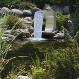 Fântână de piscină cascadă grădină, 45 x 30 x 60 cm,  oțel inoxidabil, 3 image