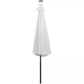 Umbrelă de exterior cu led-uri 3 m, alb nisipiu, 7 image
