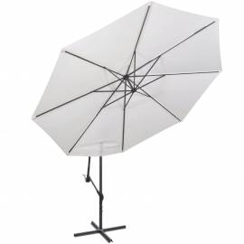 Umbrelă de soare suspendată, 3,5 m, alb nisipiu, 3 image