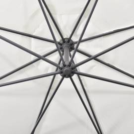 Umbrelă de soare suspendată, 3,5 m, alb nisipiu, 2 image
