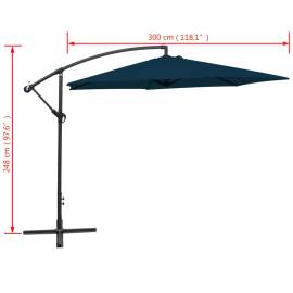 Umbrelă de soare suspendată, 3 m, albastru, 8 image