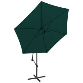Umbrelă de soare suspendată, 3 m, verde, 3 image