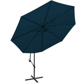 Umbrelă de soare suspendată 3,5 m, albastru, 3 image