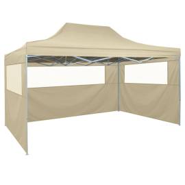 42513  foldable tent pop-up with 4 side walls 3x4,5 m cream white, 3 image