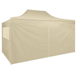 42513  foldable tent pop-up with 4 side walls 3x4,5 m cream white, 5 image