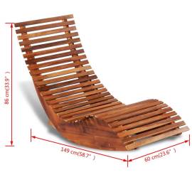 Balansoar șezlong din lemn de acacia, 4 image