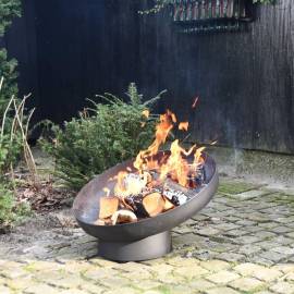 Esschert design bol pentru foc înclinat, negru, oțel ff402, 4 image