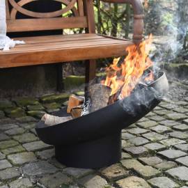 Esschert design bol pentru foc înclinat, negru, oțel ff402, 7 image
