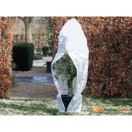 Nature husă anti-îngheț din fleece cu fermoar alb 1,5x1,5x2 m, 70 g/m², 2 image