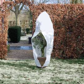 Nature husă anti-îngheț din fleece cu fermoar alb 1,5x1,5x2 m, 70 g/m², 3 image