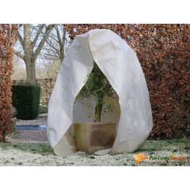 Nature husă anti-îngheț din fleece cu fermoar bej 2 x 2,5 m 70 g/m²
