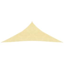 Pânză parasolar din hdpe triunghiulară, 5 x 5 x 5 m, bej