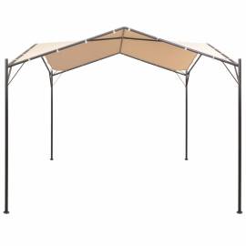Pavilion foișor cort cu baldachin, 4x4 m, oțel, bej, 3 image