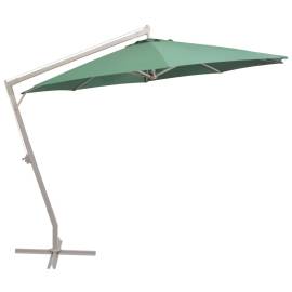 Umbrelă de soare suspendată 350 cm, stâlp de aluminiu, verde, 3 image