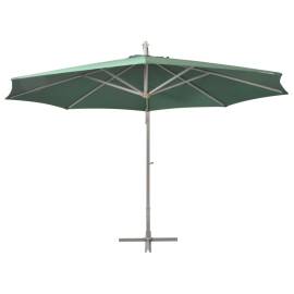 Umbrelă de soare suspendată 350 cm, stâlp de aluminiu, verde, 2 image