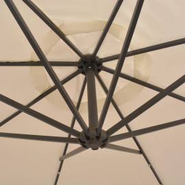 Umbrelă soare suspendată, iluminare led, stâlp metalic 300 cm, 2 image