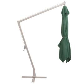 Umbrelă suspendată, stâlp de aluminiu, 300x300 cm, verde, 4 image