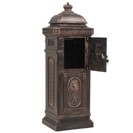 Cutie poștală stâlp, aluminiu, stil vintage, inoxidabil, bronz, 8 image
