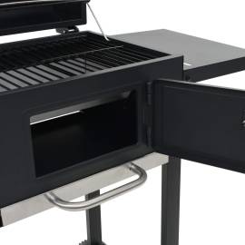 Grătar barbecue cu cărbuni, raft inferior, negru, 8 image