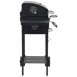 Grătar barbecue cu cărbuni, raft inferior, negru, 3 image
