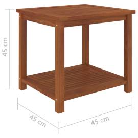 Masă laterală, 45x45x45 cm, lemn solid de salcâm, 5 image