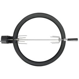 Set de rotisor cu inel pentru grătar, negru, 57 cm, 2 image