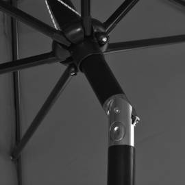 Umbrelă de soare de exterior, stâlp din metal, 300 cm, antracit, 3 image
