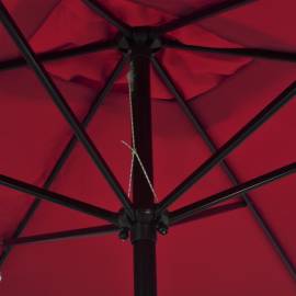 Umbrelă de soare exterior stâlp metalic, roșu bordo, 300x200 cm, 2 image