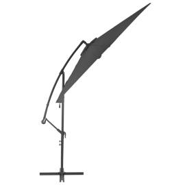 Umbrelă suspendată cu stâlp din aluminiu, 300 cm, antracit, 3 image