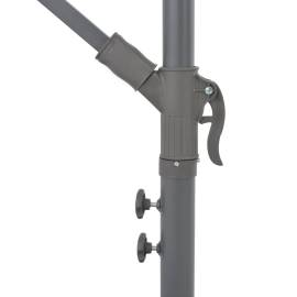 Umbrelă suspendată cu stâlp din aluminiu, 350 cm, gri taupe, 7 image