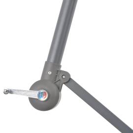 Umbrelă suspendată cu stâlp din aluminiu, 350 cm, gri taupe, 6 image