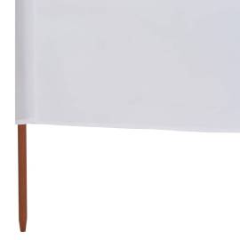 Paravan anti-vânt cu 3 panouri, alb, 400 x 120 cm, textil, 5 image