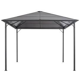 Pavilion cu acoperiș, negru, 3 x 3 m, aluminiu, 3 image