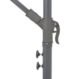 Umbrelă suspendată cu led și stâlp din oțel, antracit, 300 cm, 4 image