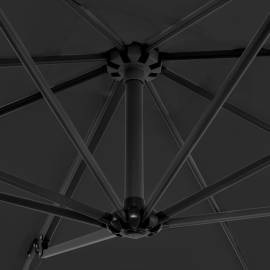 Umbrelă suspendată cu stâlp din aluminiu, antracit, 250x250 cm, 2 image
