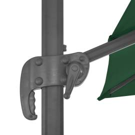 Umbrelă suspendată cu stâlp din aluminiu, verde, 400x300 cm, 7 image