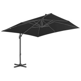 Umbrelă suspendată cu stâlp din aluminiu antracit 300x300 cm, 3 image