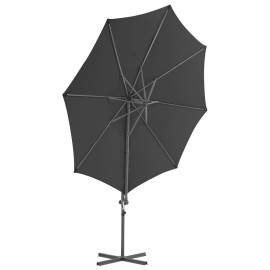 Umbrelă suspendată cu stâlp din oțel, antracit, 300 cm, 4 image