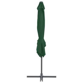 Umbrelă suspendată cu stâlp din oțel, verde, 250 x 250 cm, 5 image