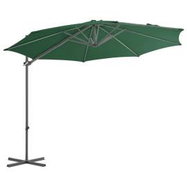 Umbrelă suspendată cu stâlp din oțel, verde, 300 cm, 3 image